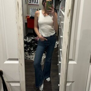 Abercrombie & Fitch Dark Blue Bootcut Flare Jeans, Size 26/2 Short